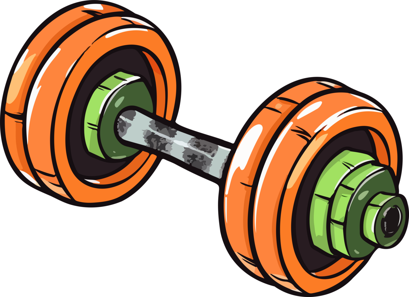 AI generated Dumbbell clipart design illustration png