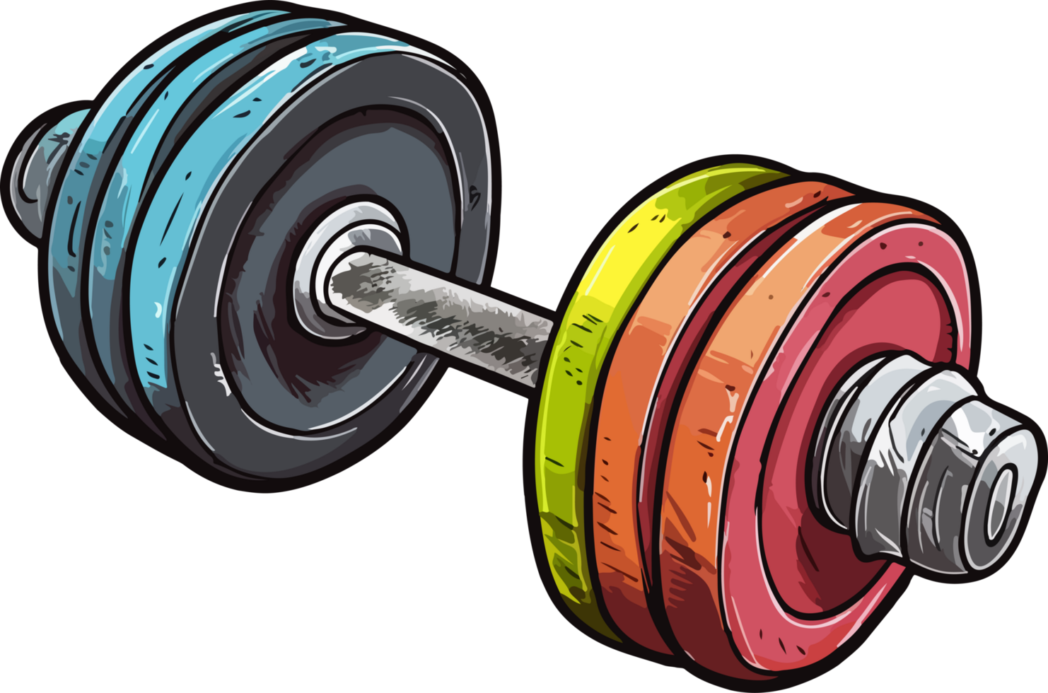 AI generated Dumbbell clipart design illustration png