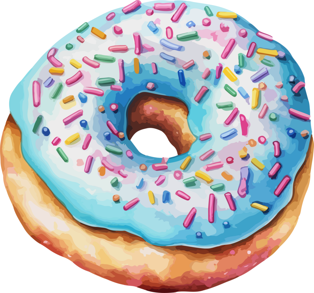 AI generated Doughnut clipart design illustration png