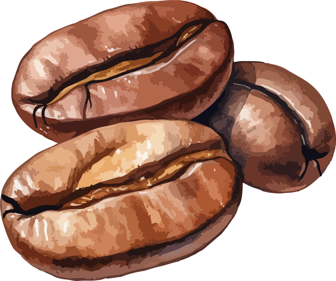 AI generated Coffee bean clipart design illustration png