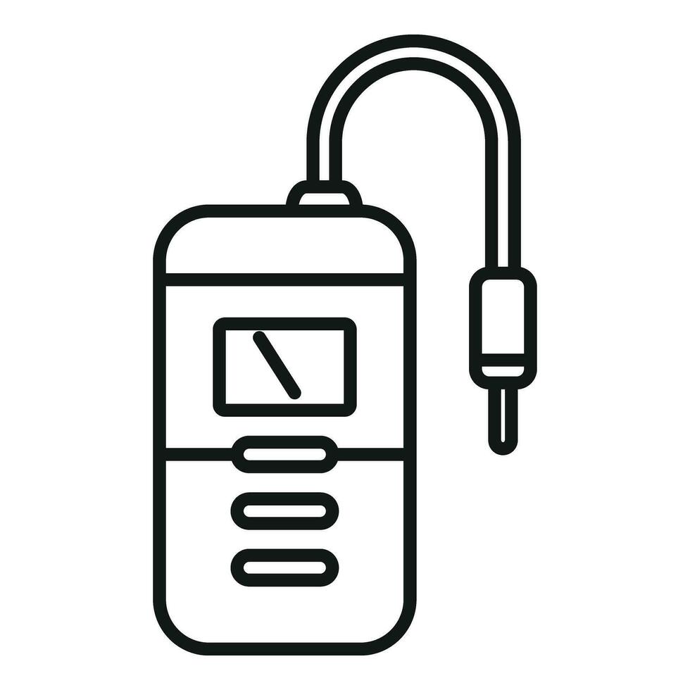 Device kit portable icon outline vector. Electronic experiment vector