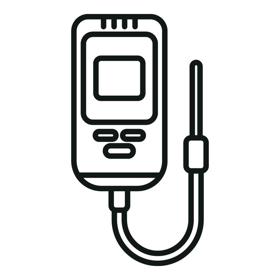 Garden ph meter icon outline vector. Probe test kit vector
