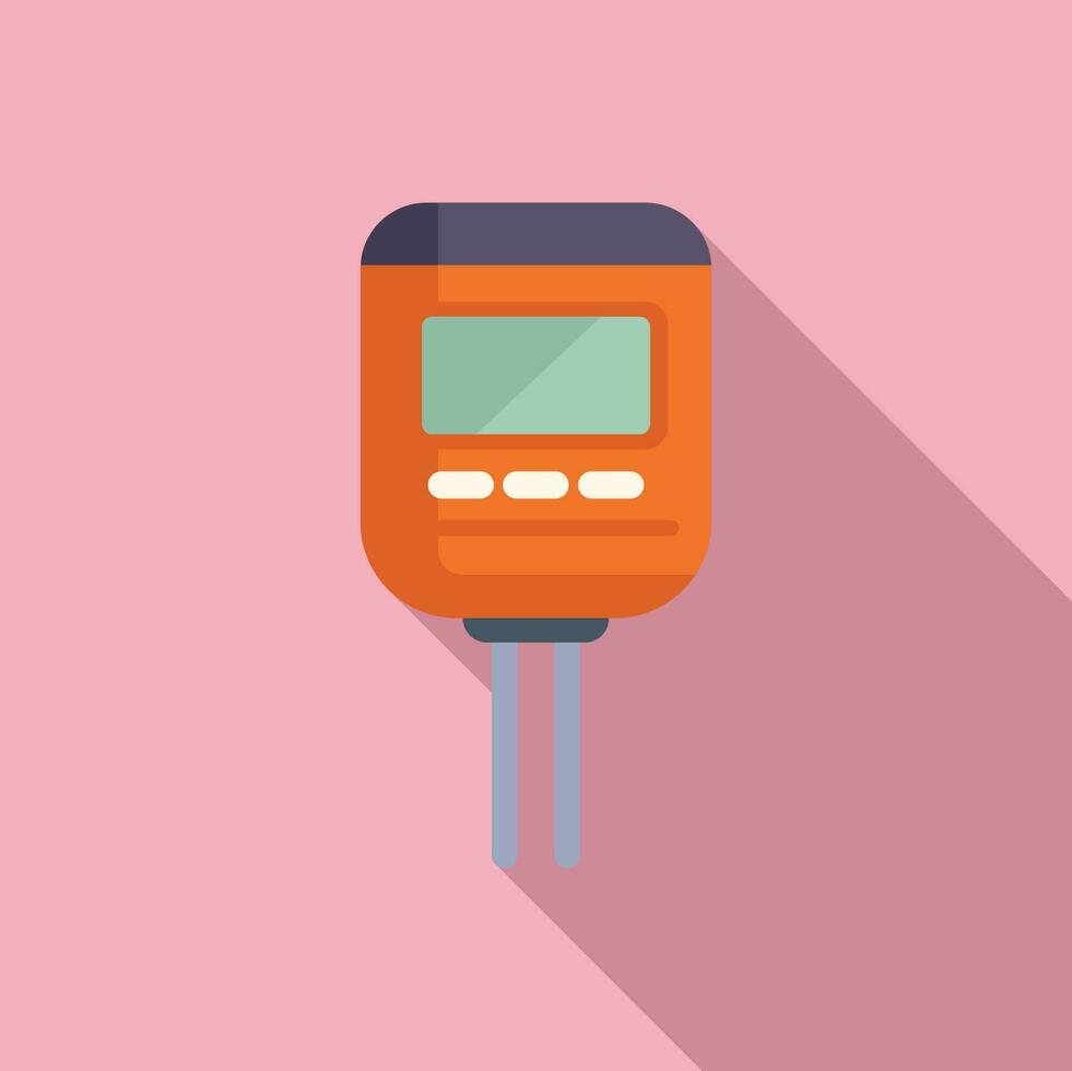 Device soil ph meter icon flat vector. Medical experiment vector