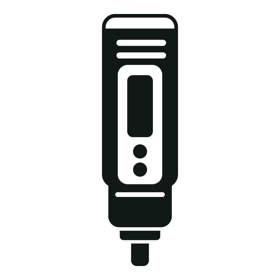 Food ph meter icon simple vector. Medical experiment solution vector