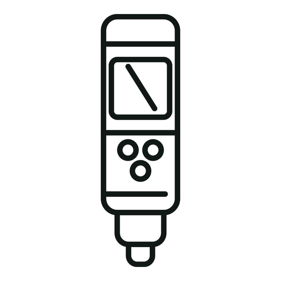 Computer ph meter icon outline vector. Soil measure vector