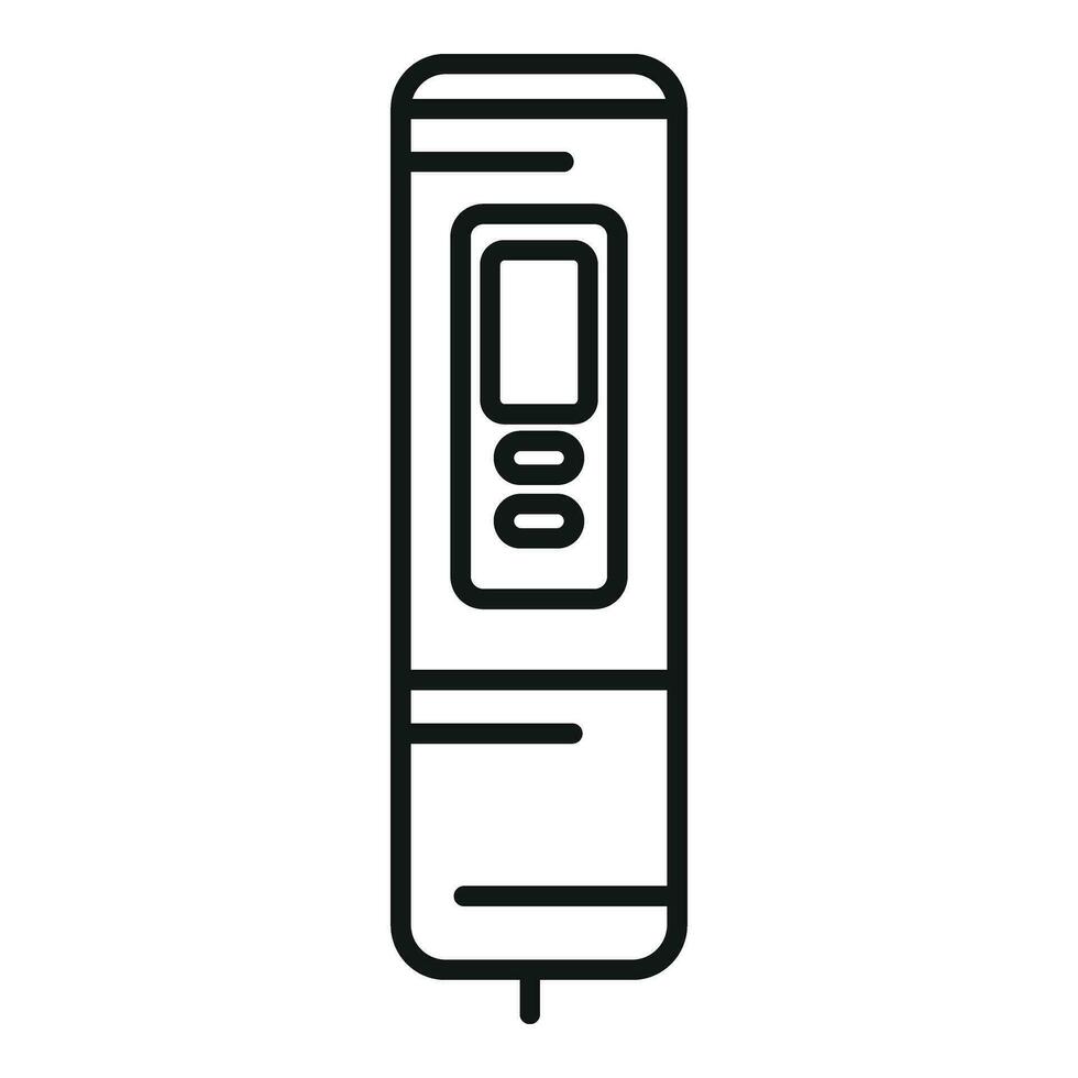 Digital ph meter icon outline vector. Test kit alkaline vector