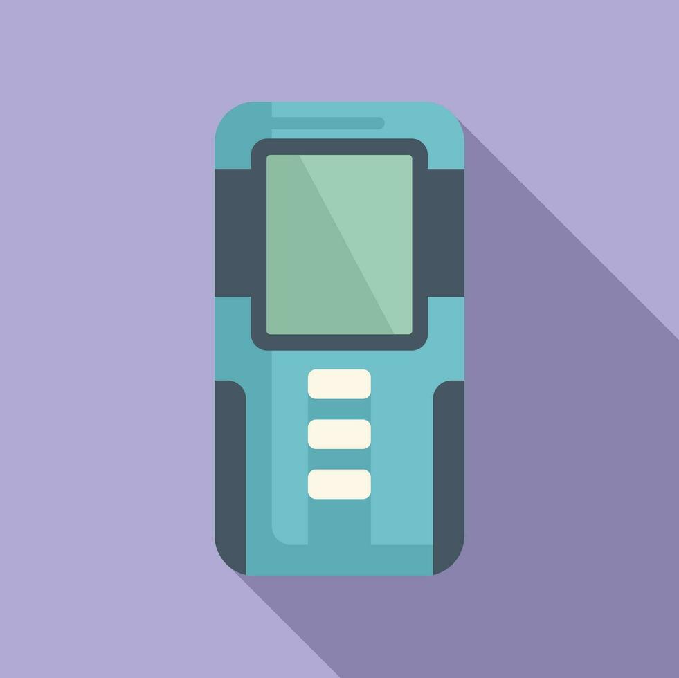 Digital laser meter icon flat vector. Scanner tool vector