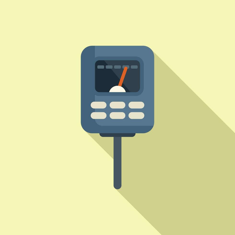Garden ph meter icon flat vector. Probe test kit vector