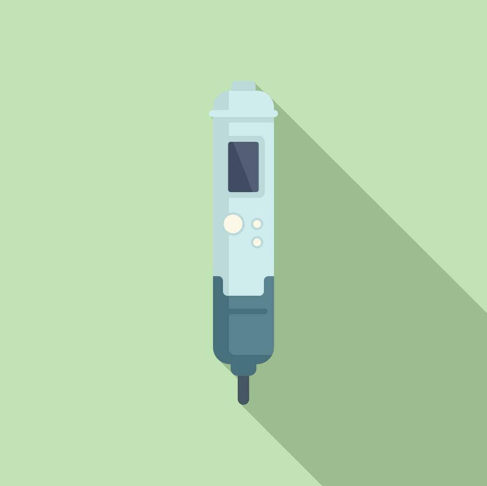 Solution chemical ph meter icon flat vector. Medical experiment vector