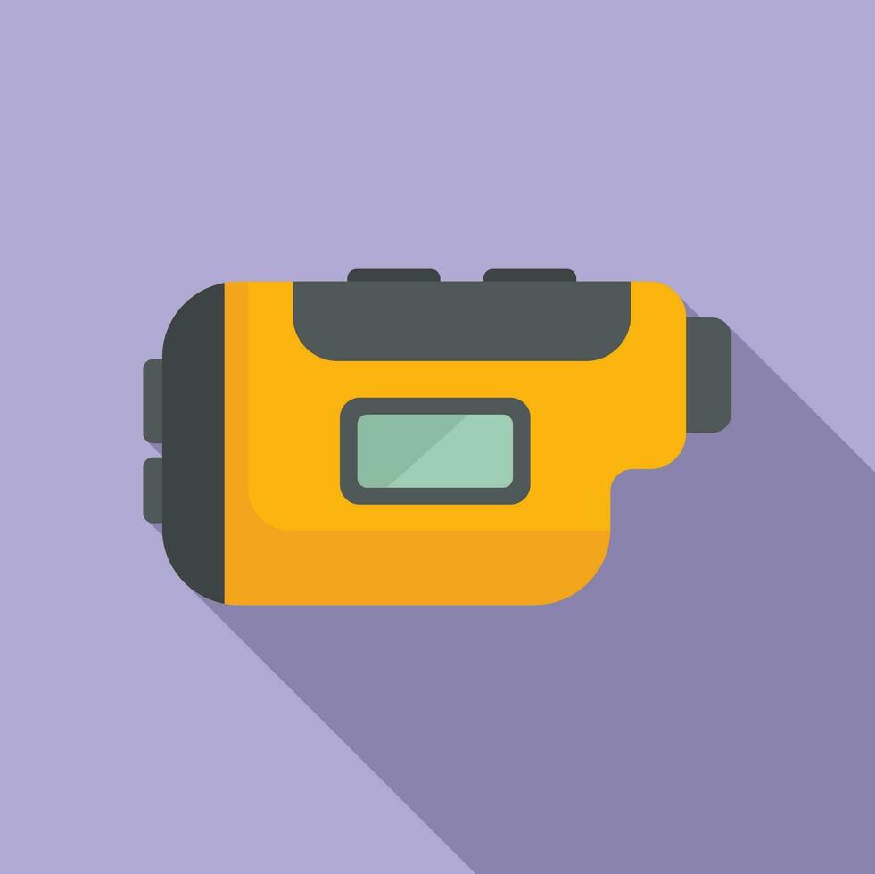 Laser meter icon flat vector. Level distance vector