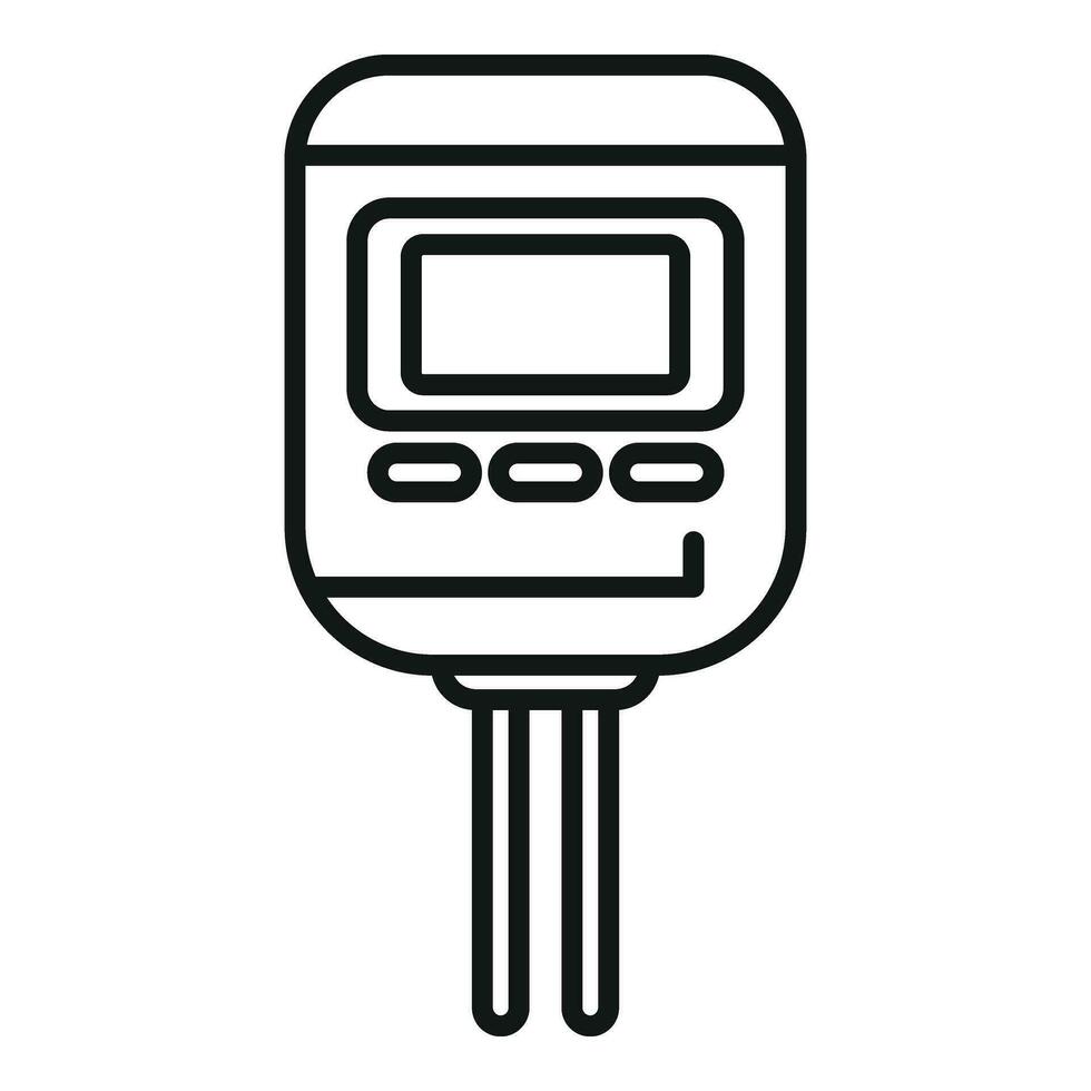 Device soil ph meter icon outline vector. Medical experiment vector