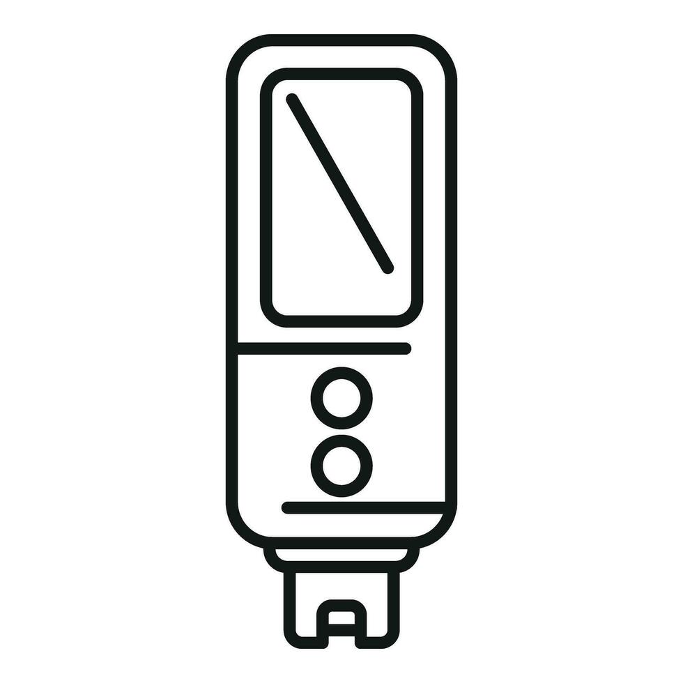 Computer ph meter icon outline vector. Sensor device vector