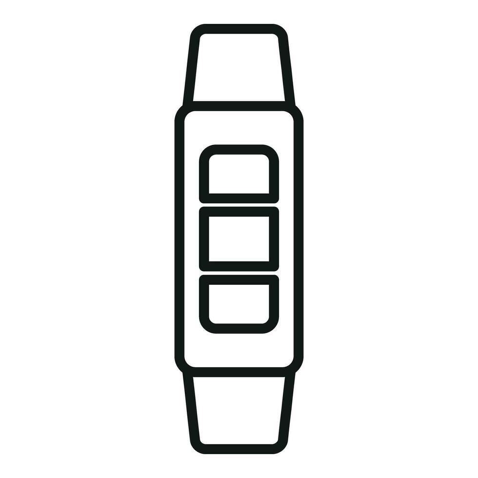 Fitness band icon outline vector. Security data sport vector