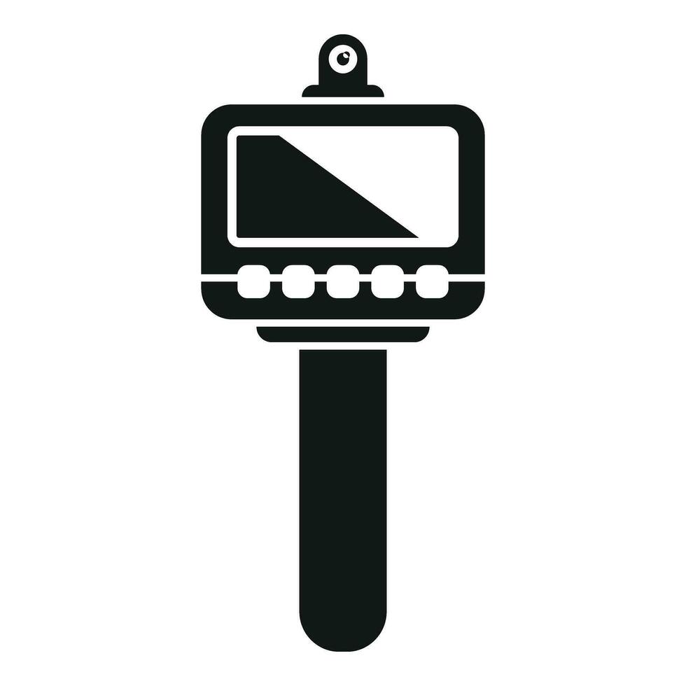 Digital speed radar icon simple vector. Tool speed limit vector