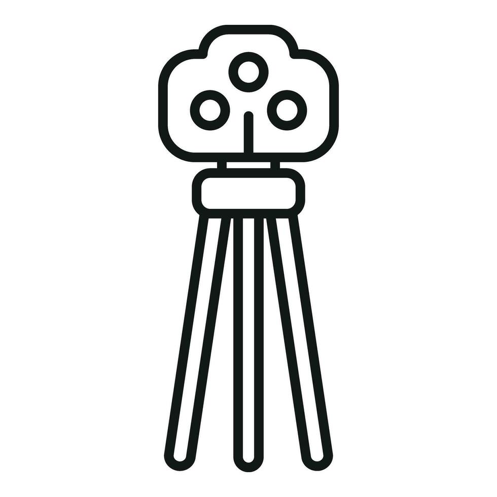 Speed radar on tripod icon outline vector. City drive device vector