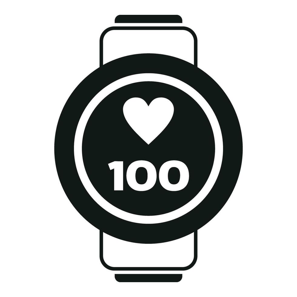 Round smart watch icon simple vector. Device digital system vector