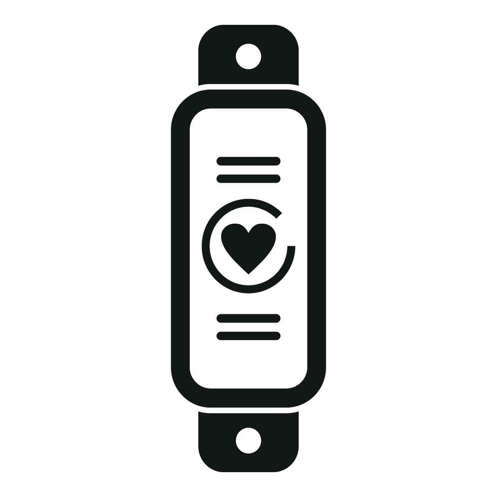 Smart band data icon simple vector. Sport data network vector