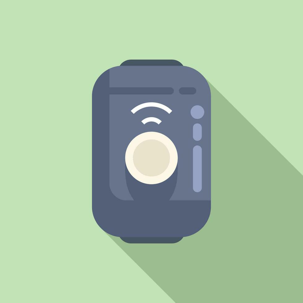 Small wearable tracker icon flat vector. Device accessory vector
