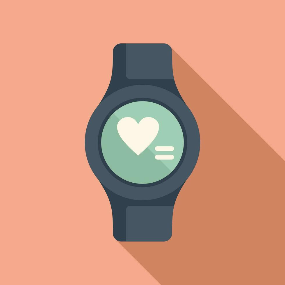 Fitbit smartwatch icon flat vector. Wifi counter sport vector