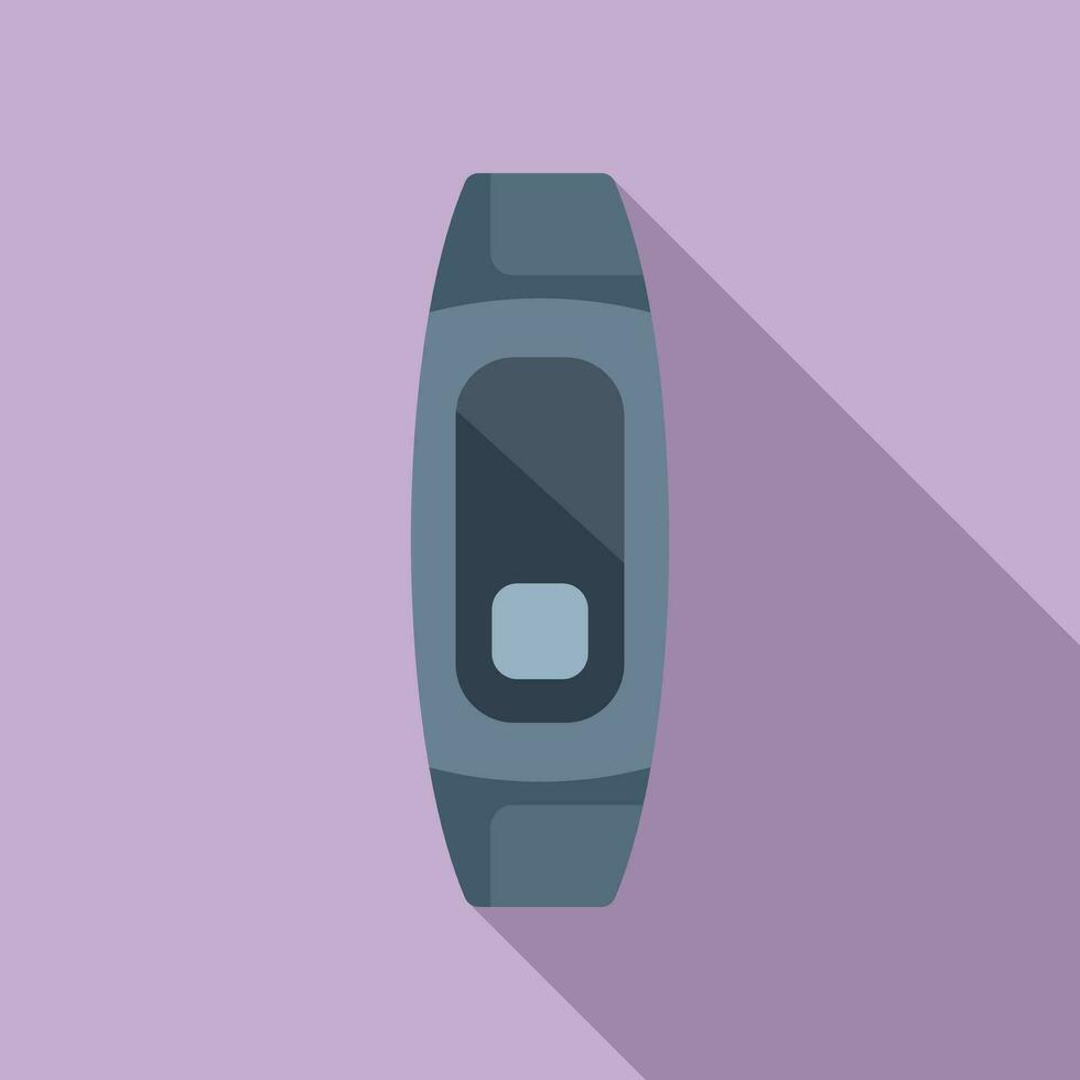 Tech fitness band icon flat vector. Workout equipment vector