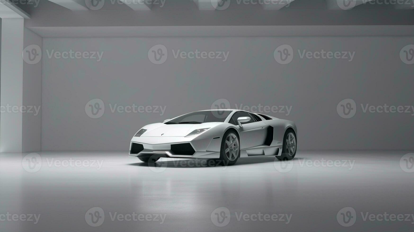 AI generated Futuristic sports vehicle car in the abstract style background photo