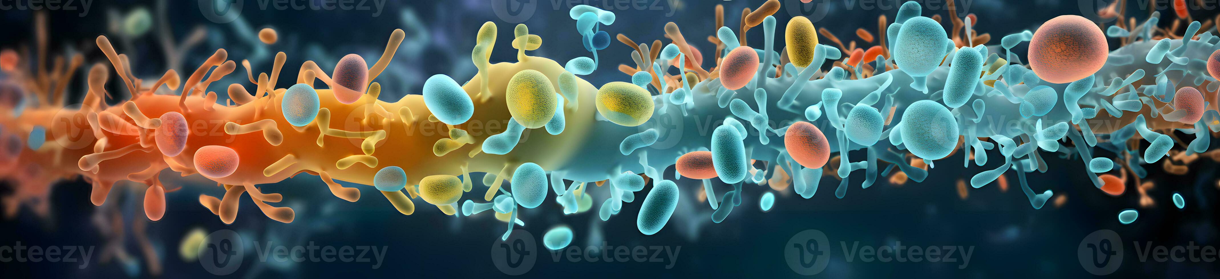 AI generated Digital illustration of virus background photo