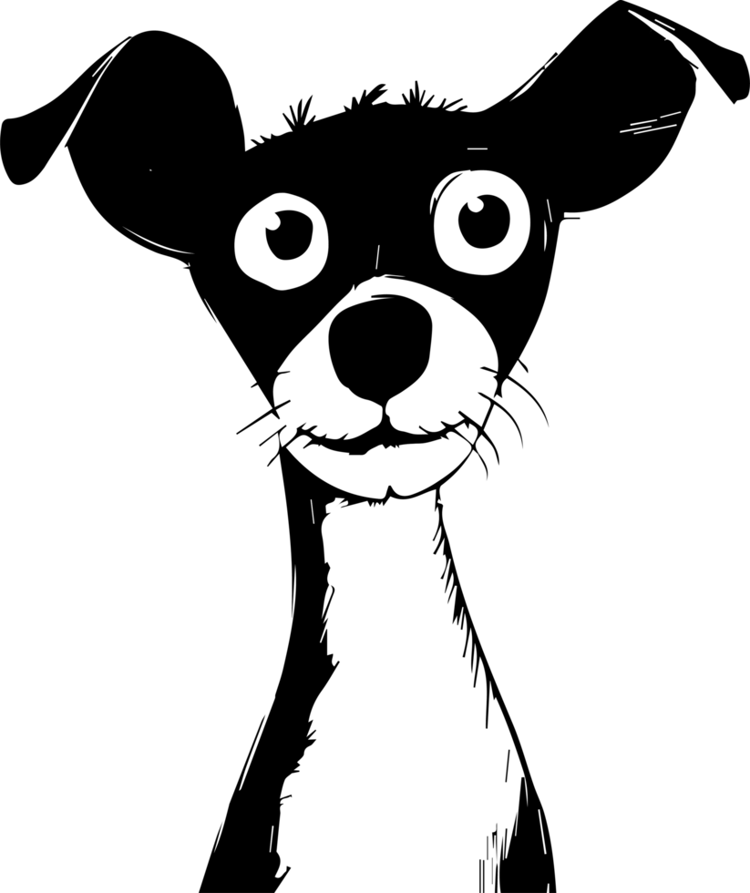 AI generated Funny dog clipart design illustration png