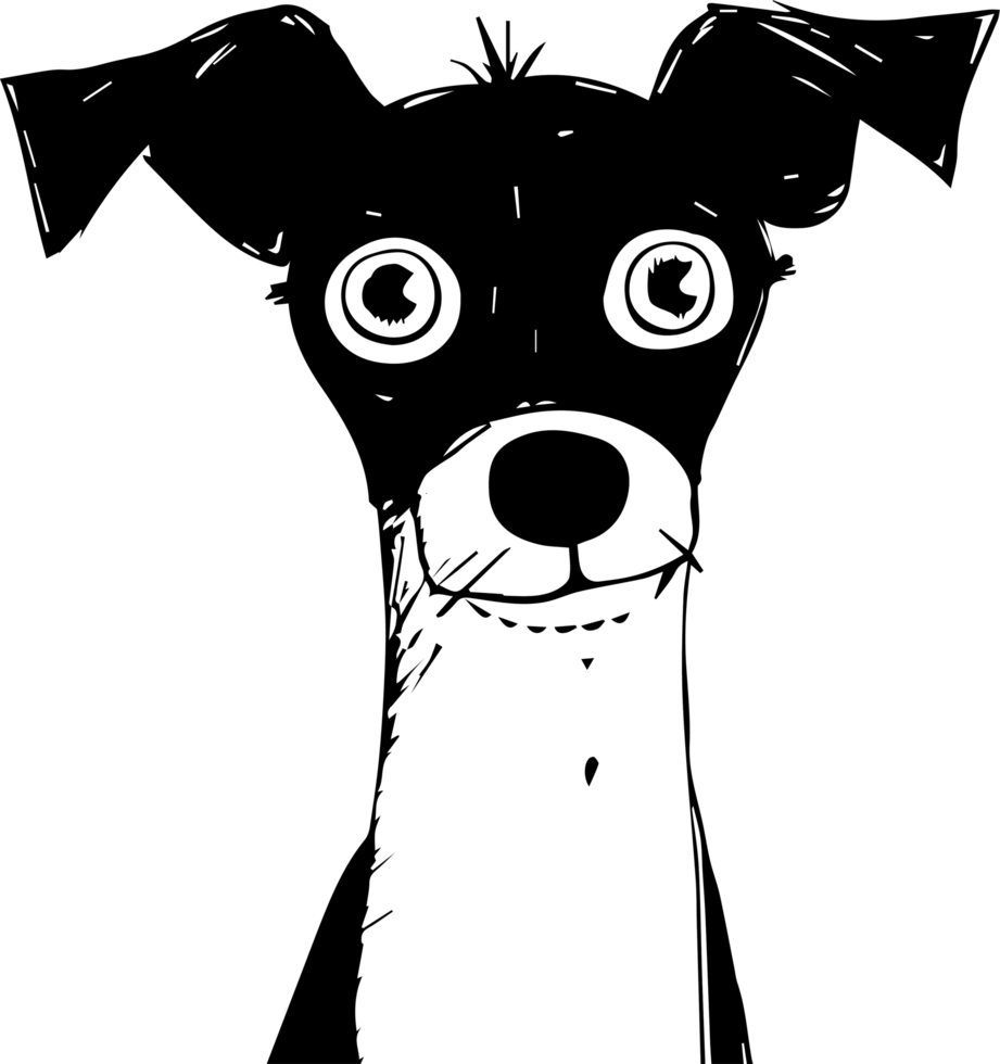 AI generated Funny dog clipart design illustration png