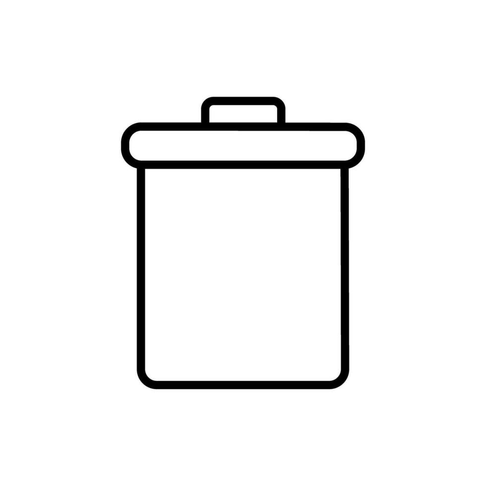 Trash can vector icon. Garbage illustration sign. Waste symbol or logo.