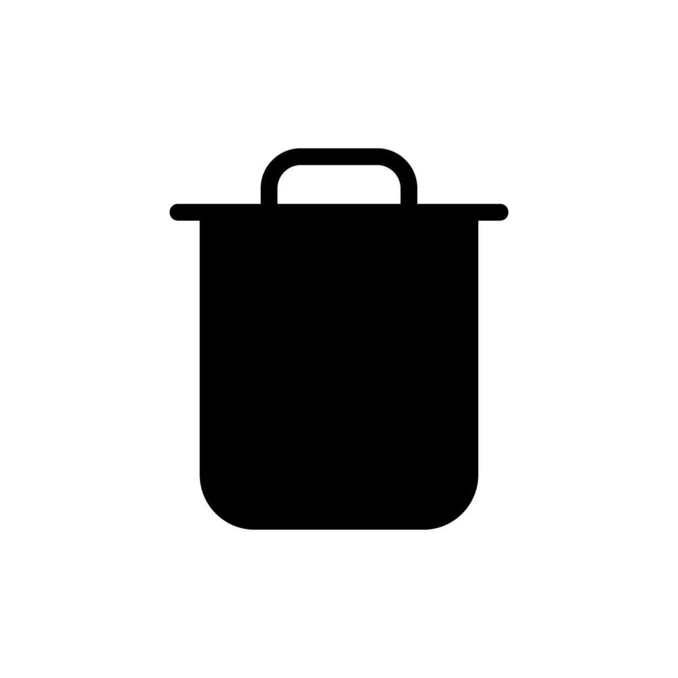 Trash can vector icon. Garbage illustration sign. Waste symbol or logo.