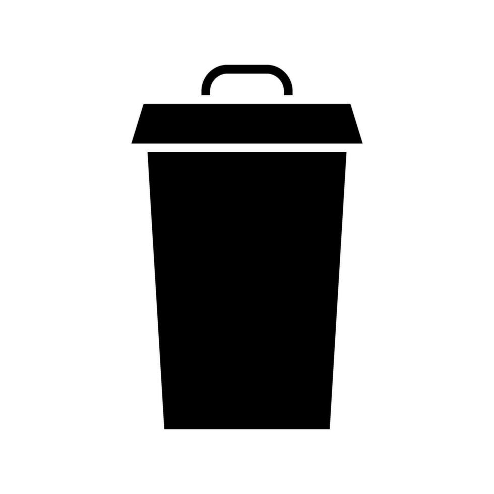 Trash can vector icon. Garbage illustration sign. Waste symbol or logo.