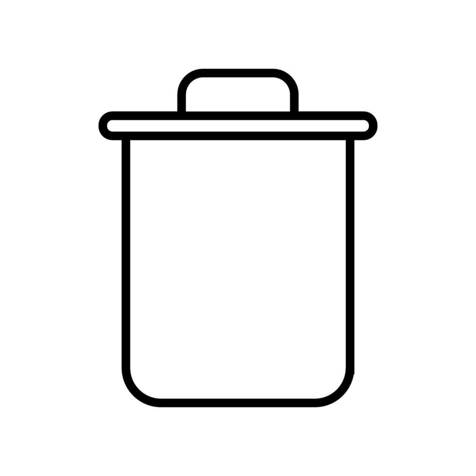 Trash can vector icon. Garbage illustration sign. Waste symbol or logo.