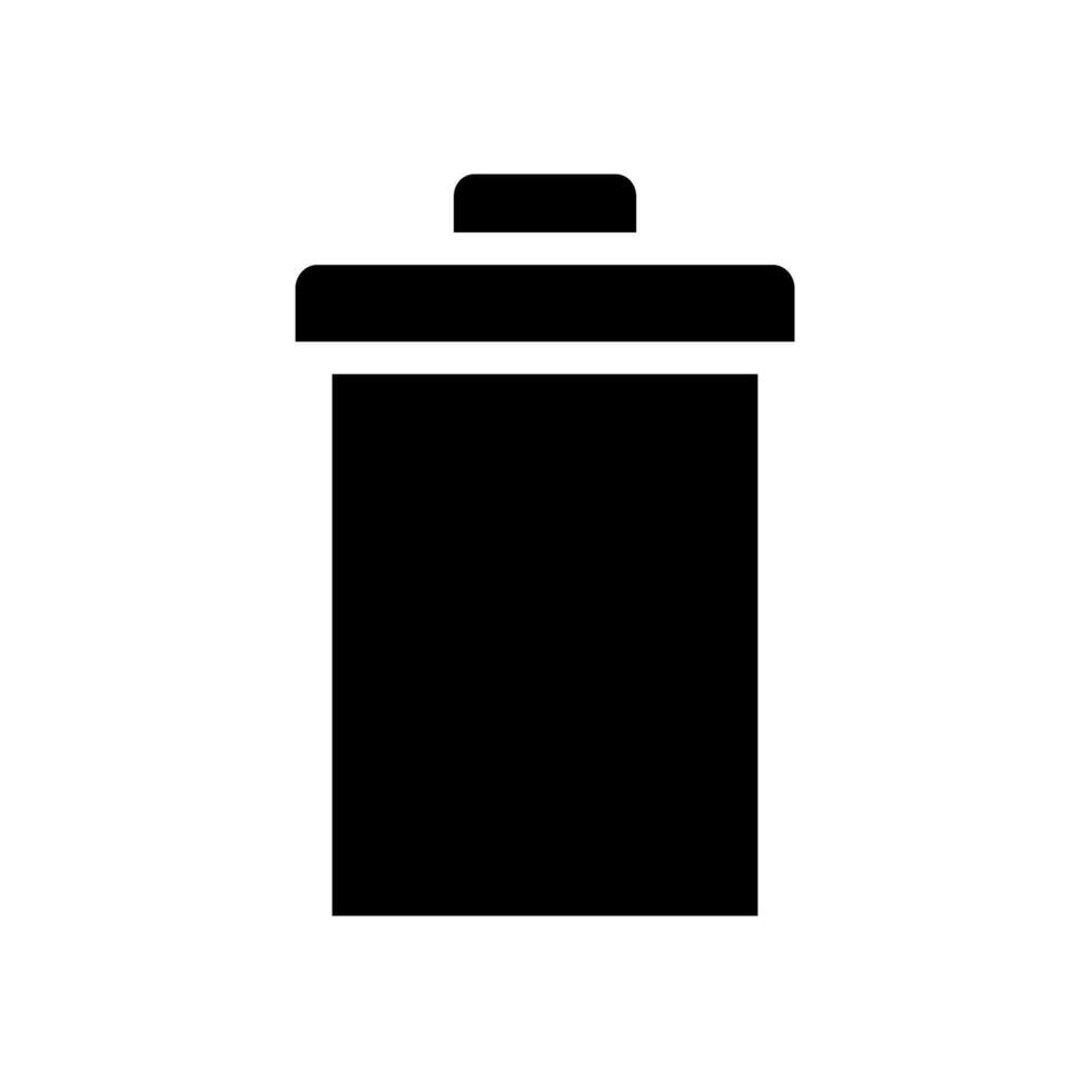 Trash can vector icon. Garbage illustration sign. Waste symbol or logo.