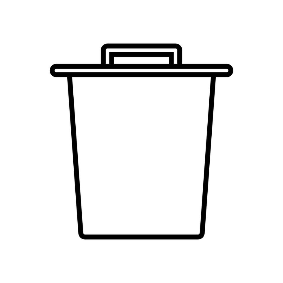 Trash can vector icon. Garbage illustration sign. Waste symbol or logo.