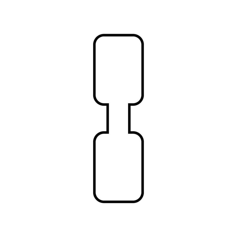 Strap connector tab icon vector. Bag strap anchors illustration sign