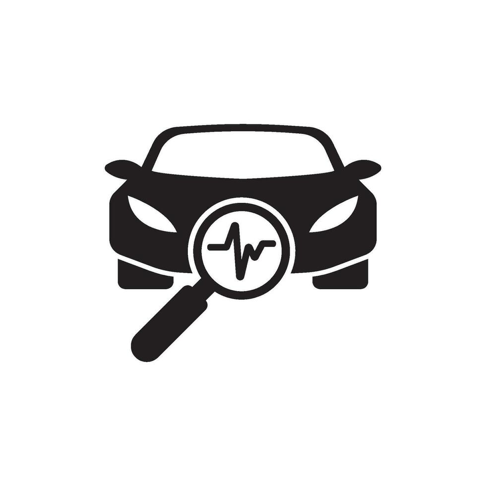 car diagnostics, icon, vector illustration