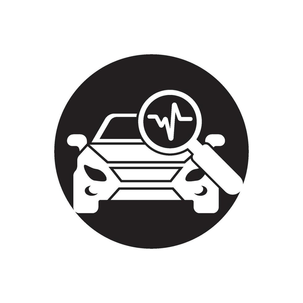 car diagnostics, icon, vector illustration