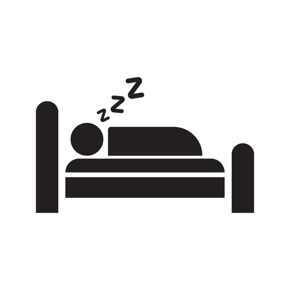 Sleeping person logo icon, vector illustration design