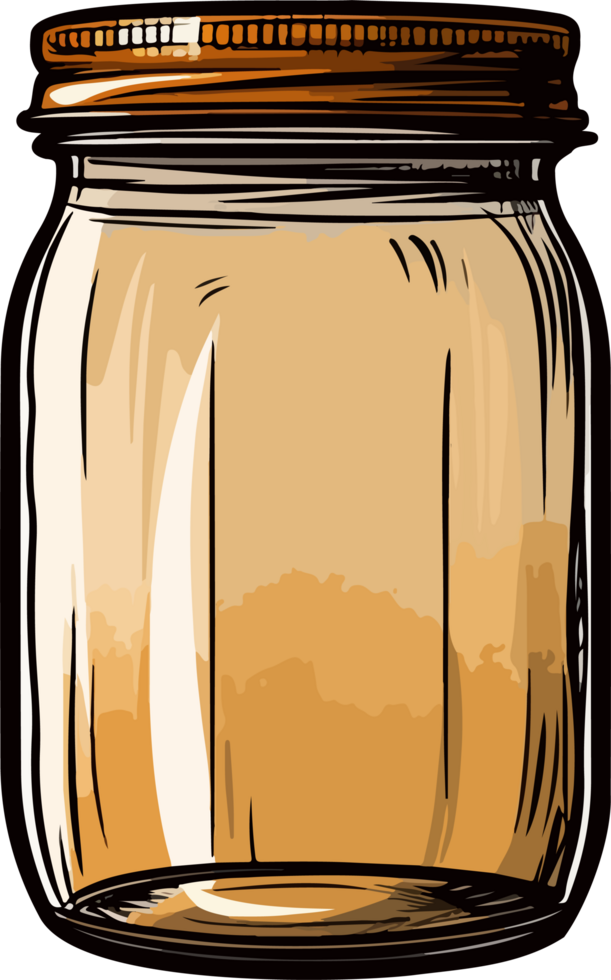 AI generated Glass jar clipart design illustration png