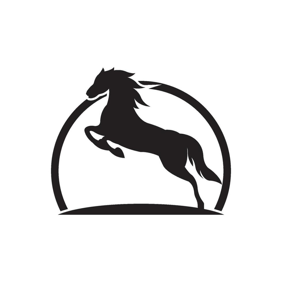 caballo logo icono, diseño vector ilustración modelo.