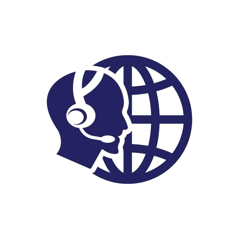 Call center logo icon, vector illustration design