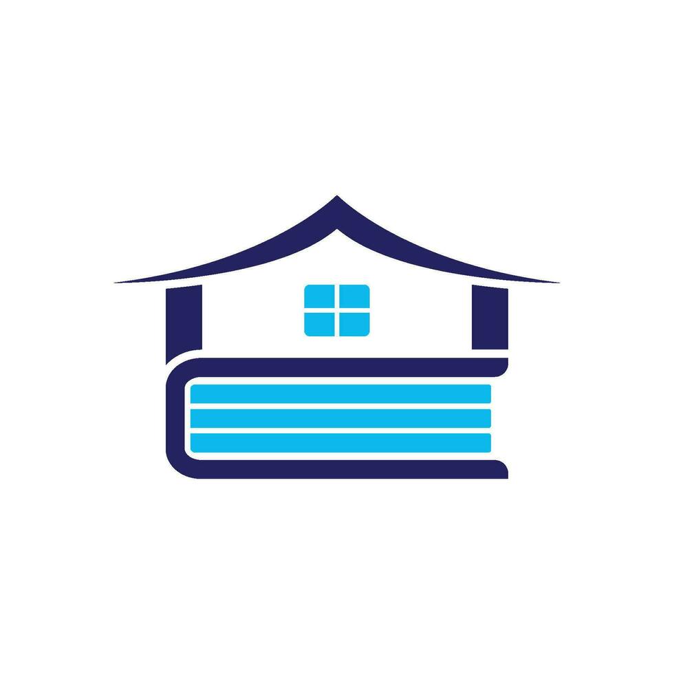 biblioteca logo icono, vector ilustración diseño