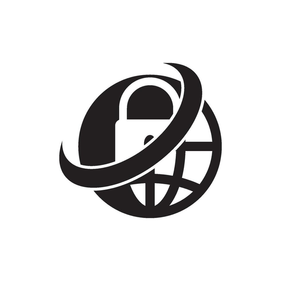 Network security logo icon, vector illustration design