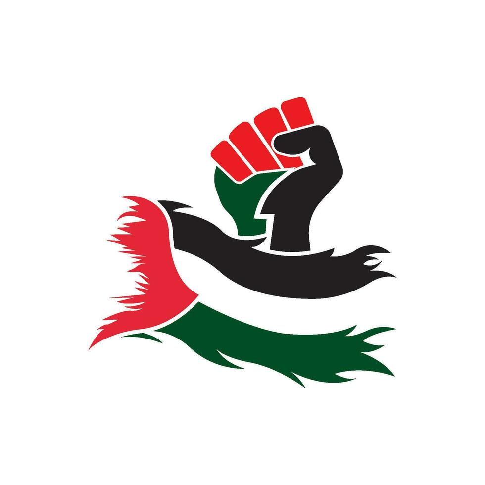 Palestine support logo icon design vector illustration,