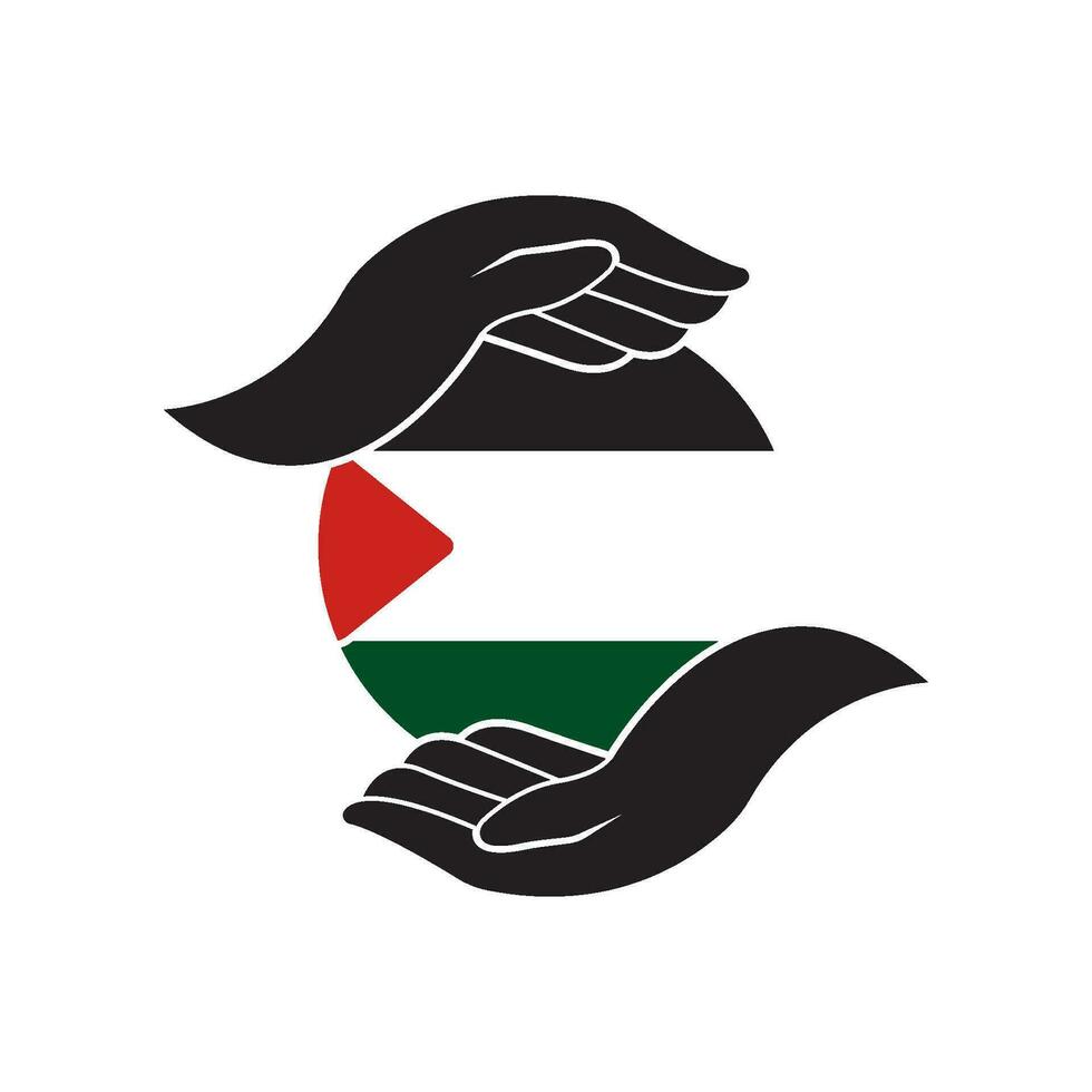 Palestine support logo icon design vector illustration,