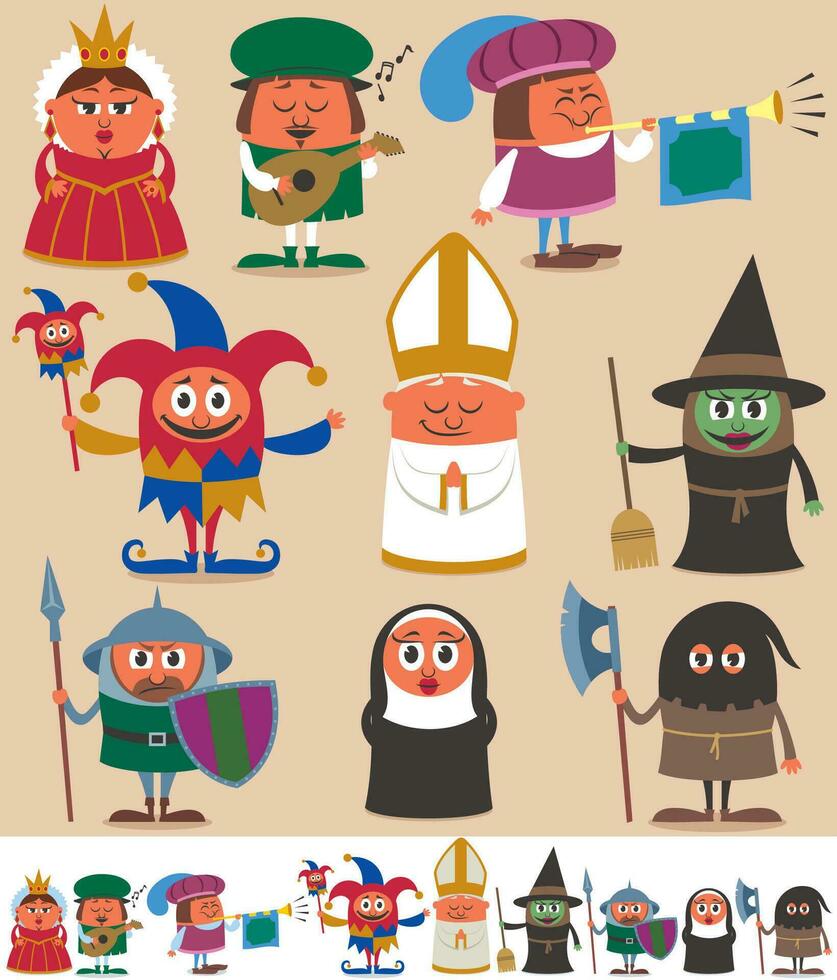 Medieval People 2 vector