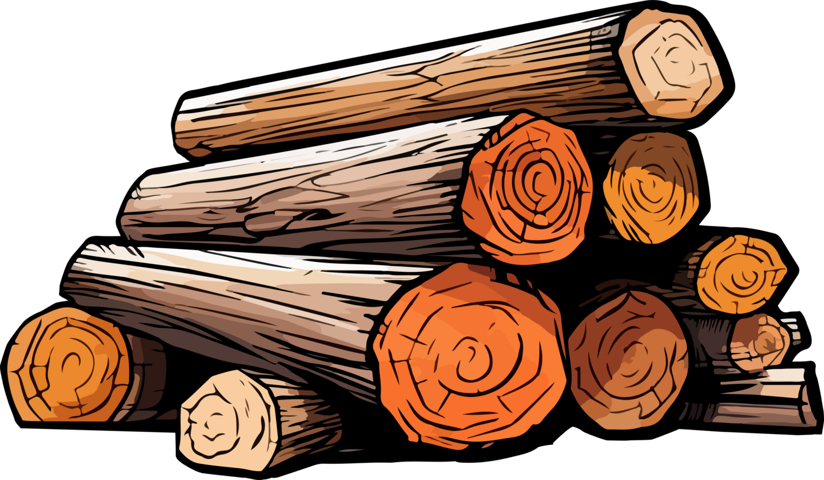 AI generated Lumber clipart design illustration png