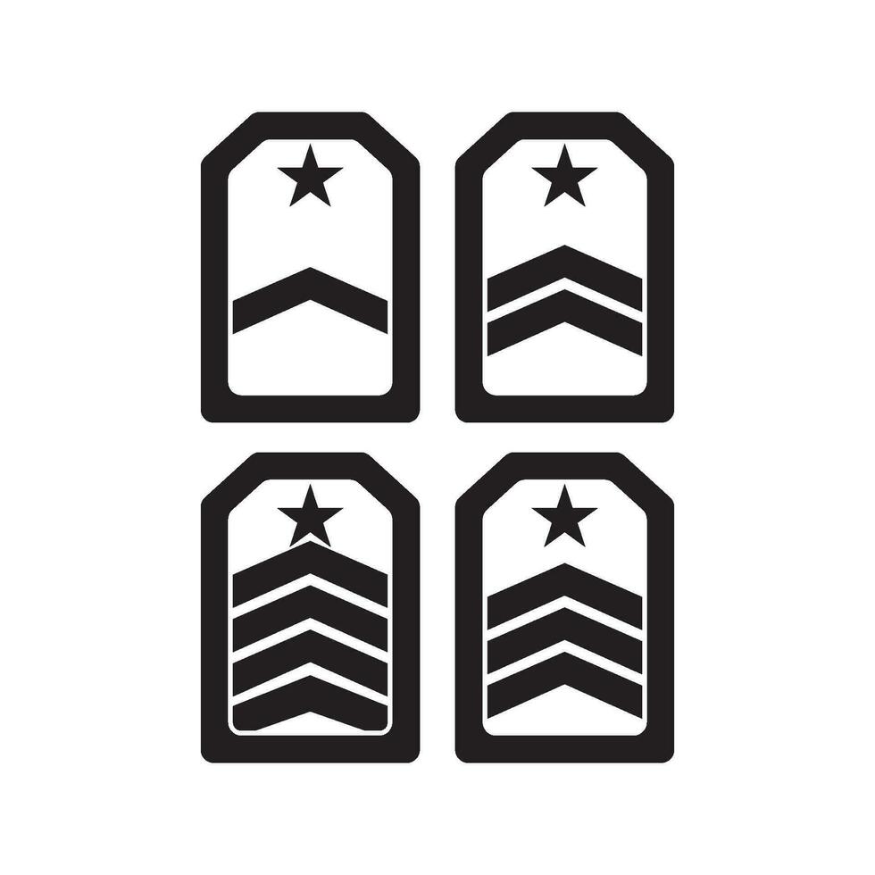 Military rank icon logo vector design template