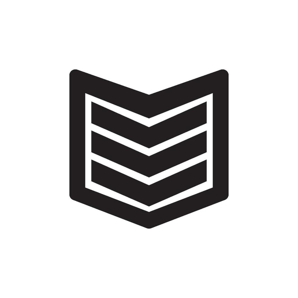Military rank icon logo vector design template