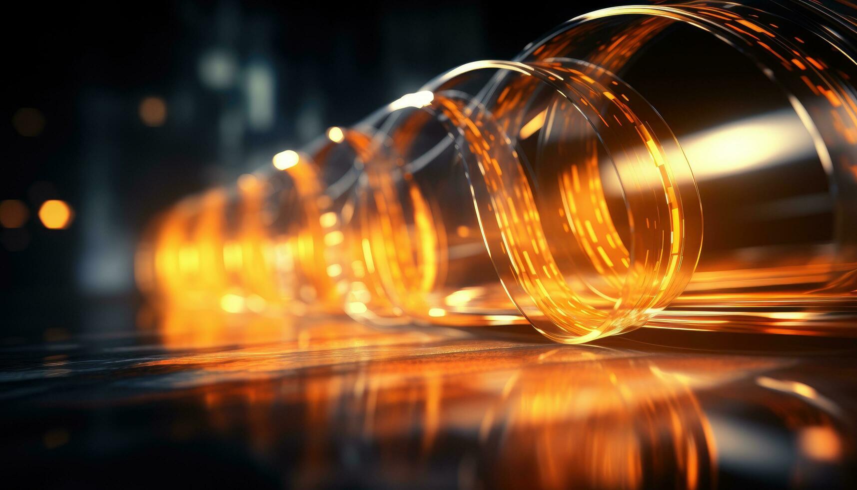 AI generated a film strip with light on its side photo